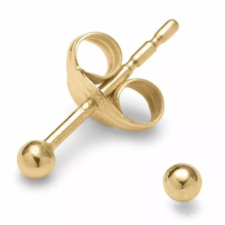 2 mm kuula nappikorvakorut 9 karaatin kultaa - Gold Collection