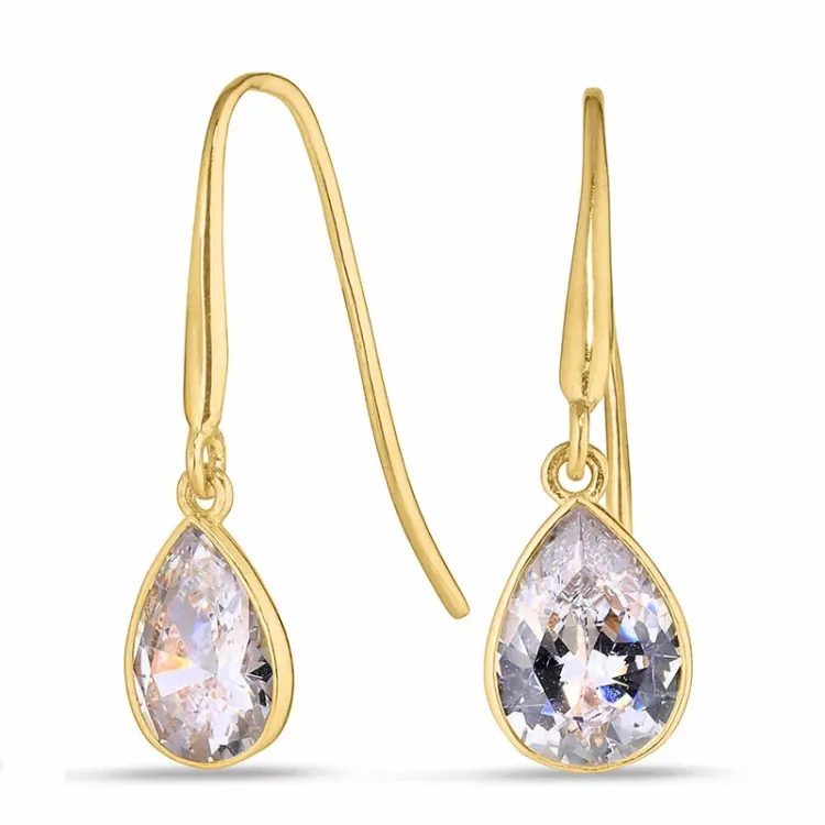 pisara korvarenkaat 9 karaatin kultaa kanssa zirkoni - Gold Collection