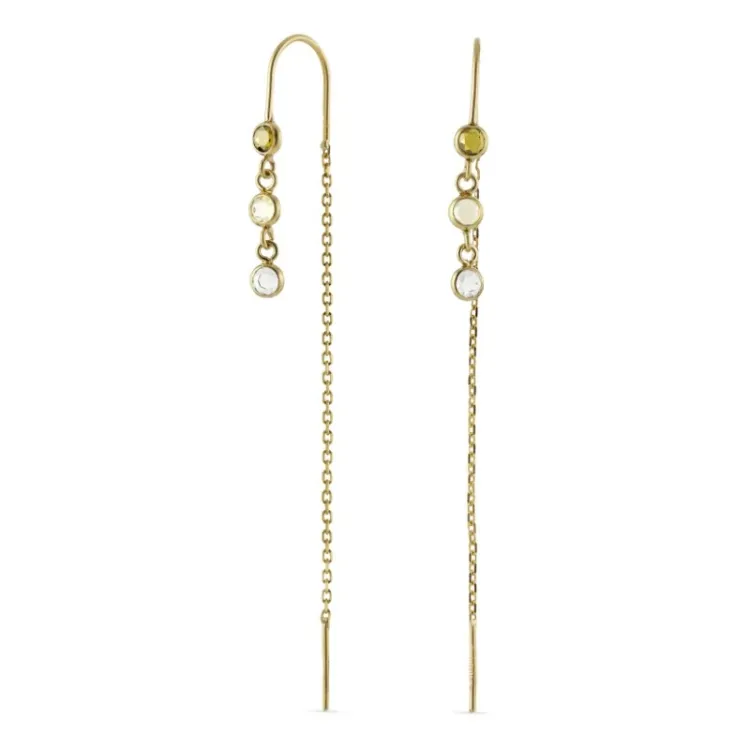 ketjukorvakorut 9 karaatin kultaa kanssa zirkoni - Gold Collection