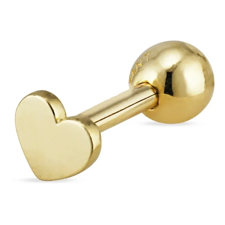 sydän helix läpitunkeva 9 karaatin kultaa - Gold Collection