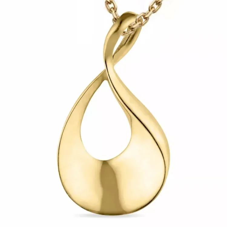 pisara kaulaketju kullattua hopeaa riipus 9 karaatin kultaa - Gold Collection
