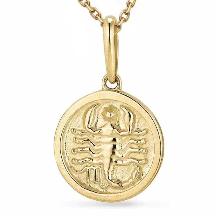 tähtikuvio skorpioni kaulaketju kullattua hopeaa riipus 9 karaatin kultaa - Gold Collection