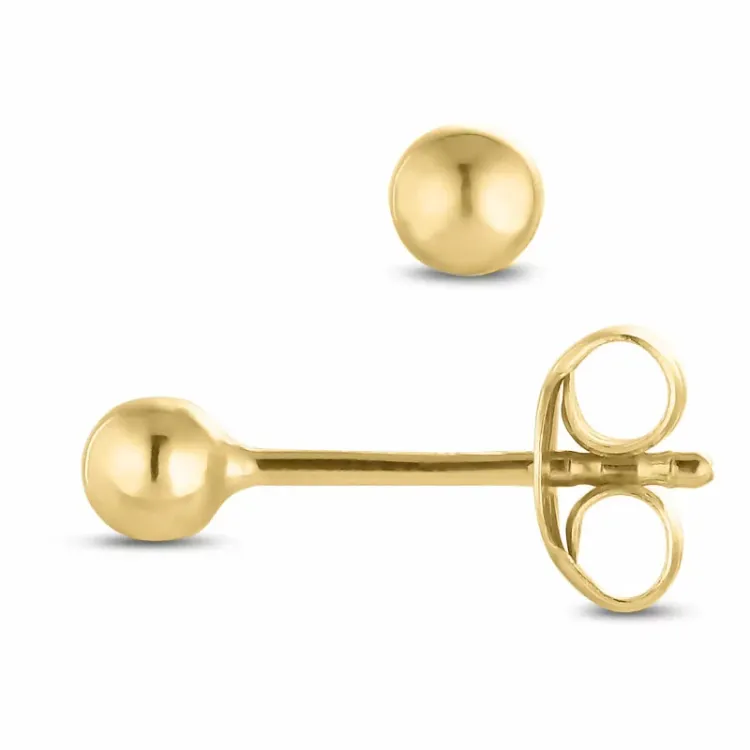 3 mm kuula korvarenkaat 14 karaatin kultaa - Gold Collection