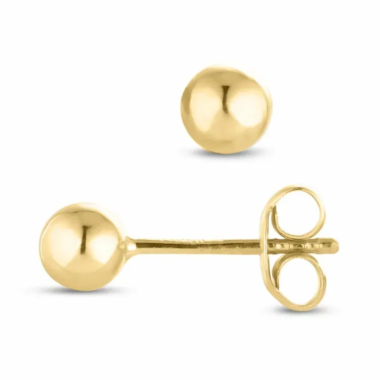 4 mm kuula korvarenkaat 14 karaatin kultaa - Gold Collection