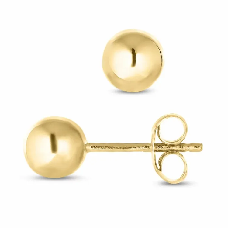 5 mm kuula nappikorvakorut 14 karaatin kultaa - Gold Collection