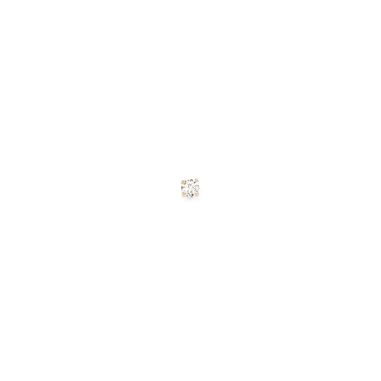 1/2 paria 3 mm korvarenkaat 14 karaatin kultaa kanssa zirkoni - Gold Collection