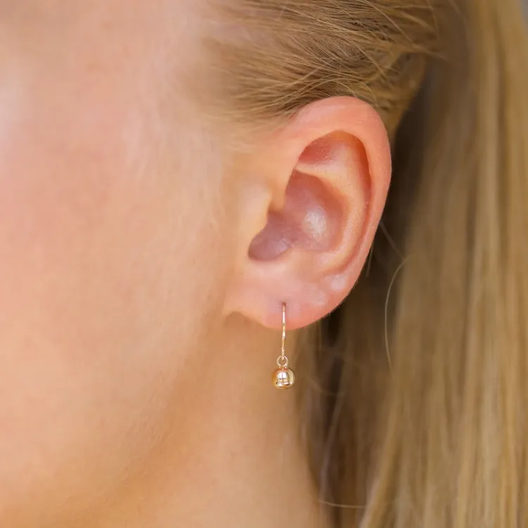 5 mm kuula kultakorvakorut 14 karaatin kultaa - Gold Collection