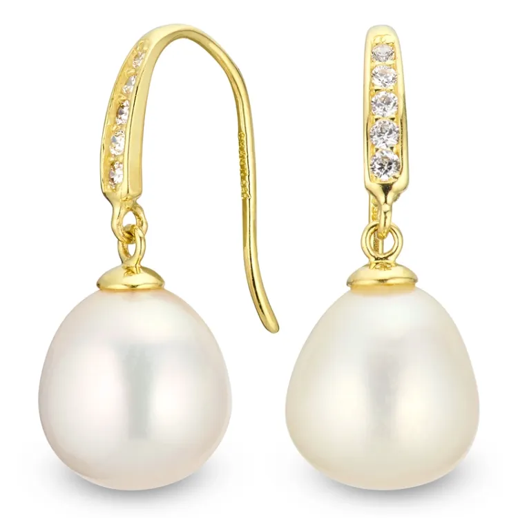 helmi korvarenkaat 14 karaatin kultaa kanssa zirkoni - Gold Collection