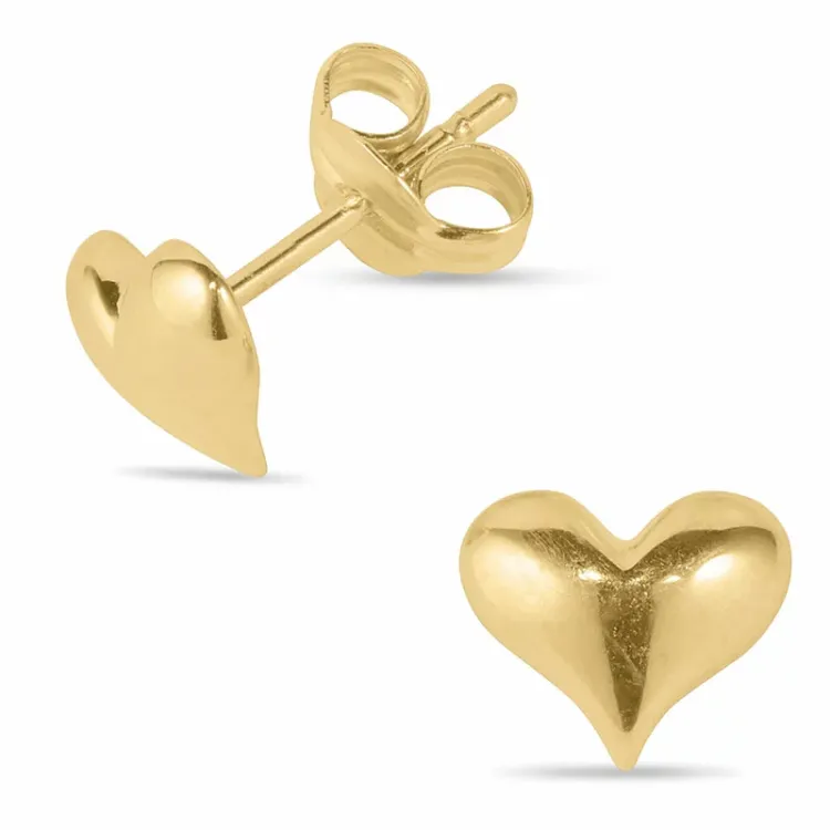 sydän korvarenkaat 14 karaatin kultaa - Gold Collection