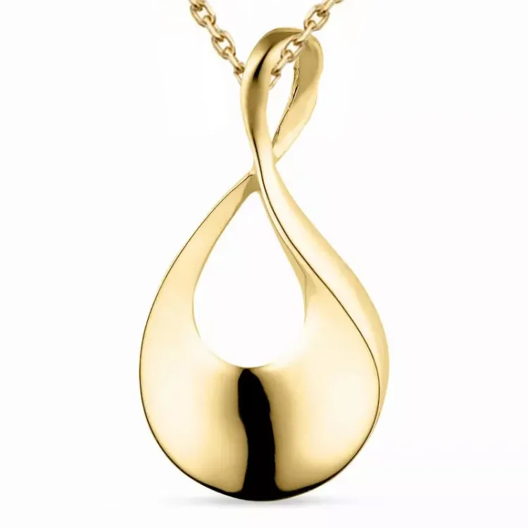 pisara kaulaketju kullattua hopeaa riipus 14 karaatin kultaa - Gold Collection