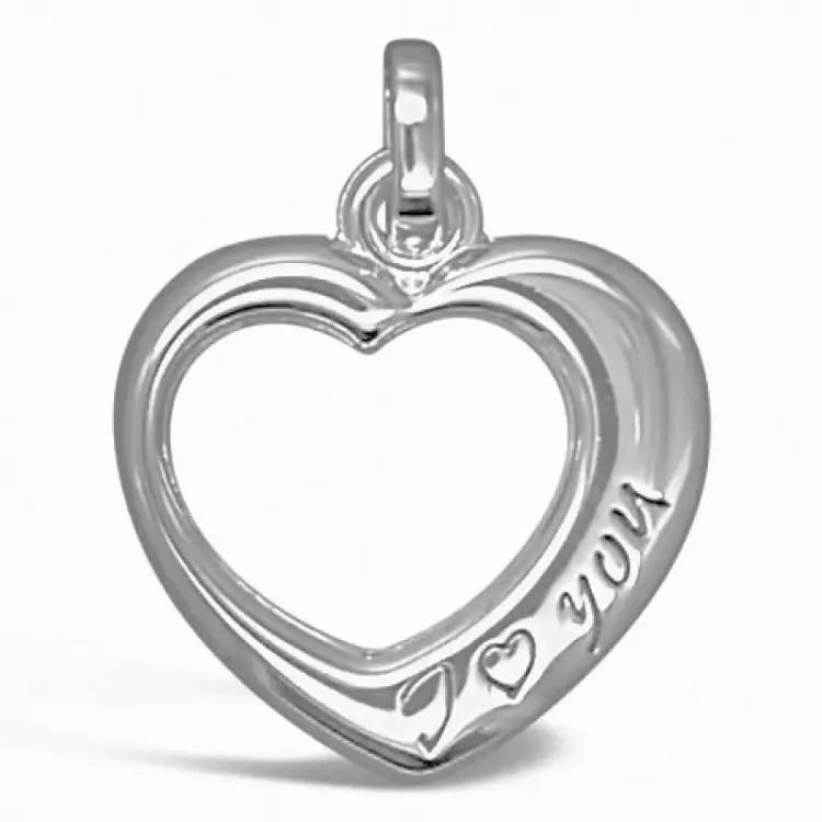 sydän I love you riipus hopeaa