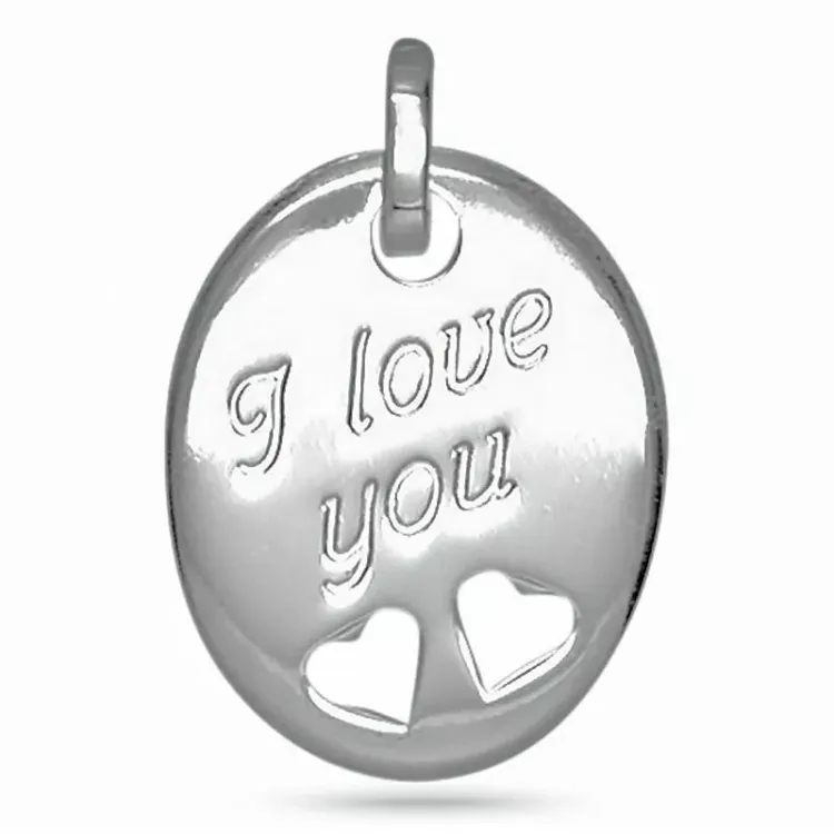 sydän I love you riipus  hopeaa