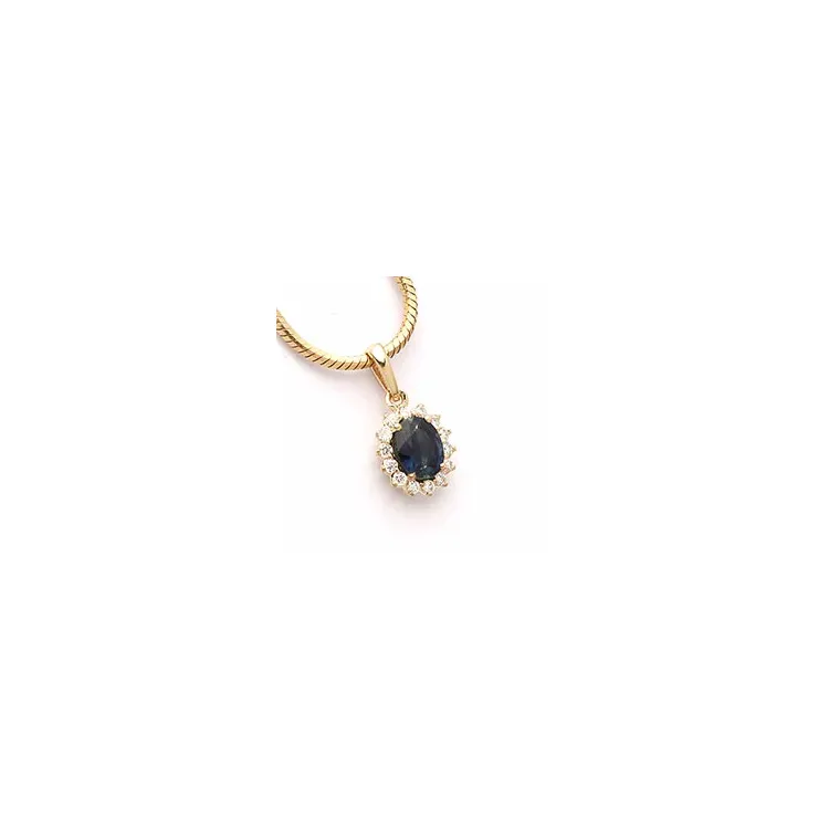safiiri riipus 14 karaatti kultaa 0,08 ct 0,51 ct