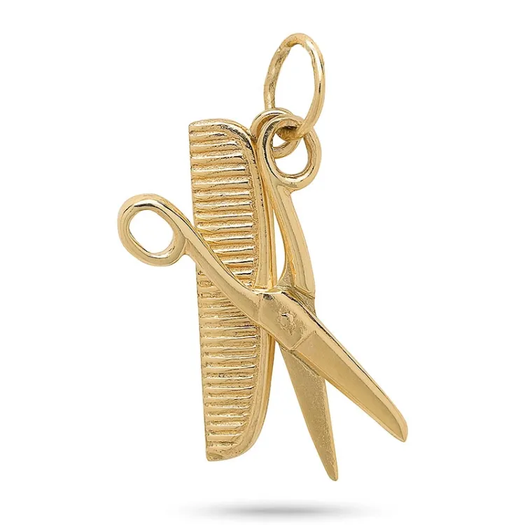 kampa ja sakset kultaa riipus 8 karaatin kultaa - Gold Collection