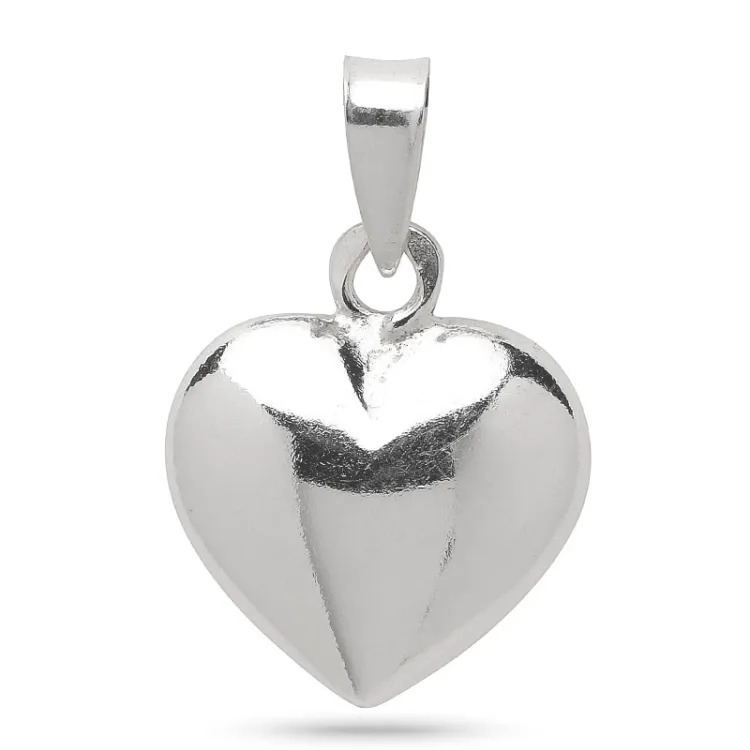 12 x 14 mm sydän riipus  hopeaa - Amoré