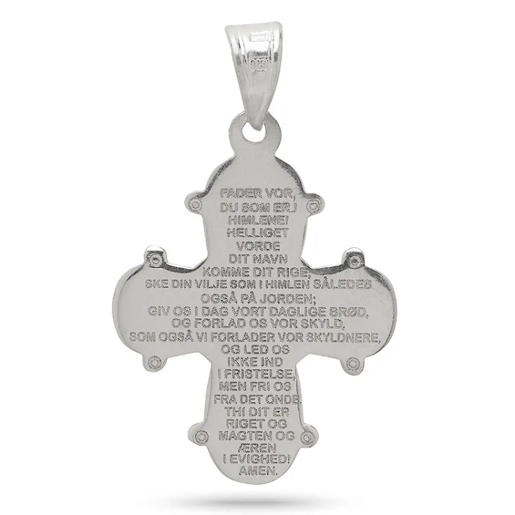 18 x 30 mm dagmarristi  hopeaa - Amoré