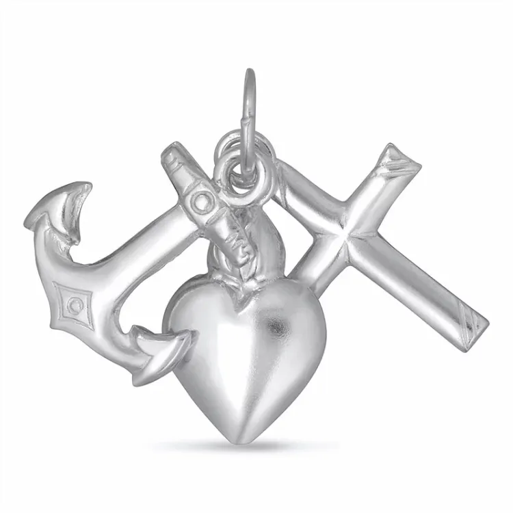 Usko-toivo-rakkaus riipus  hopeaa - Amoré