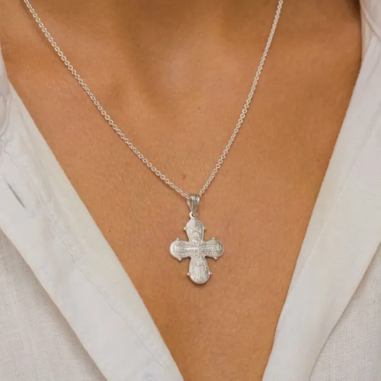 18 x 30 mm dagmarristi  hopeaa - Amoré