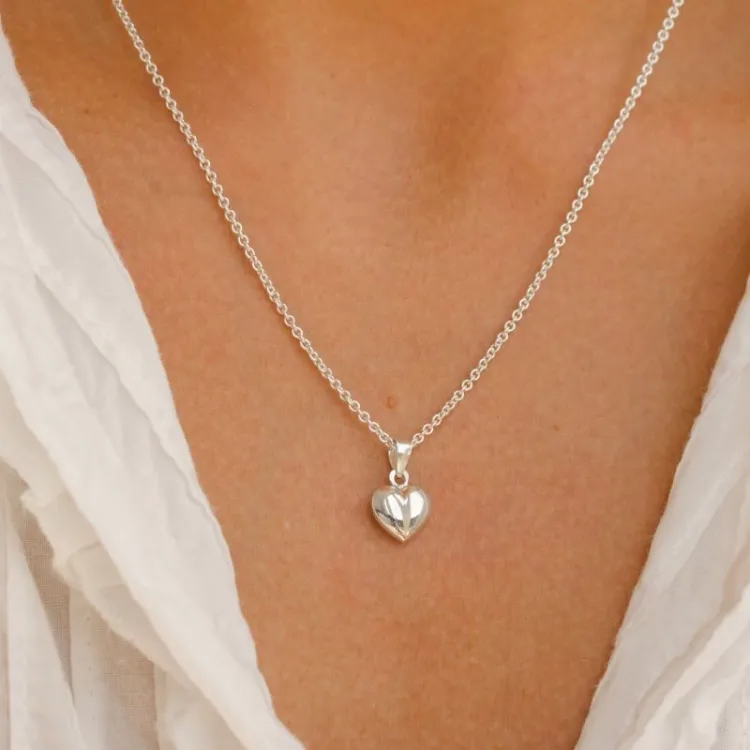 9 x 11 mm sydän kaulaketju hopeaa riipus hopea - Amoré
