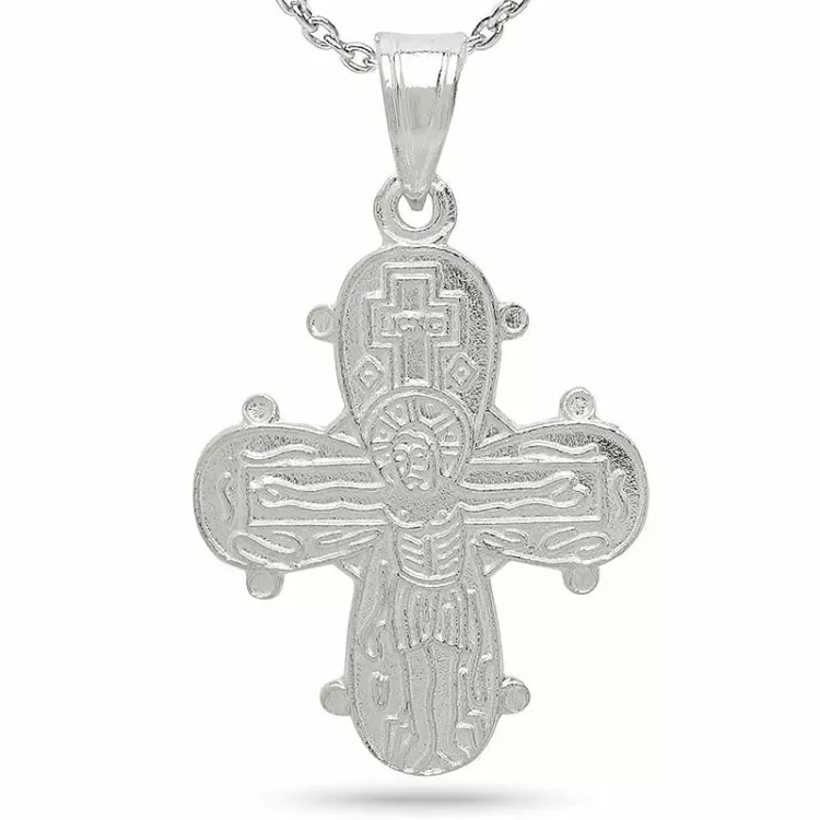 19 x 30 mm dagmarinristi Isä Meidän rukouksell riipus jossa on ketju hopeaa riipus hopea - Amoré