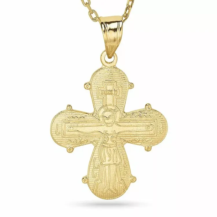 18 x 30 mm dagmarristi riipus jossa on ketju kullattua hopeaa riipus kullattua hopeaa - Amoré