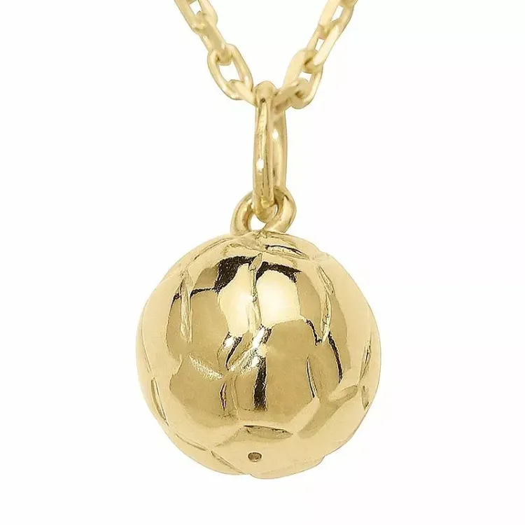 jalkapallo kaulaketju kullattua hopeaa riipus 8 karaatin kultaa - Gold Collection