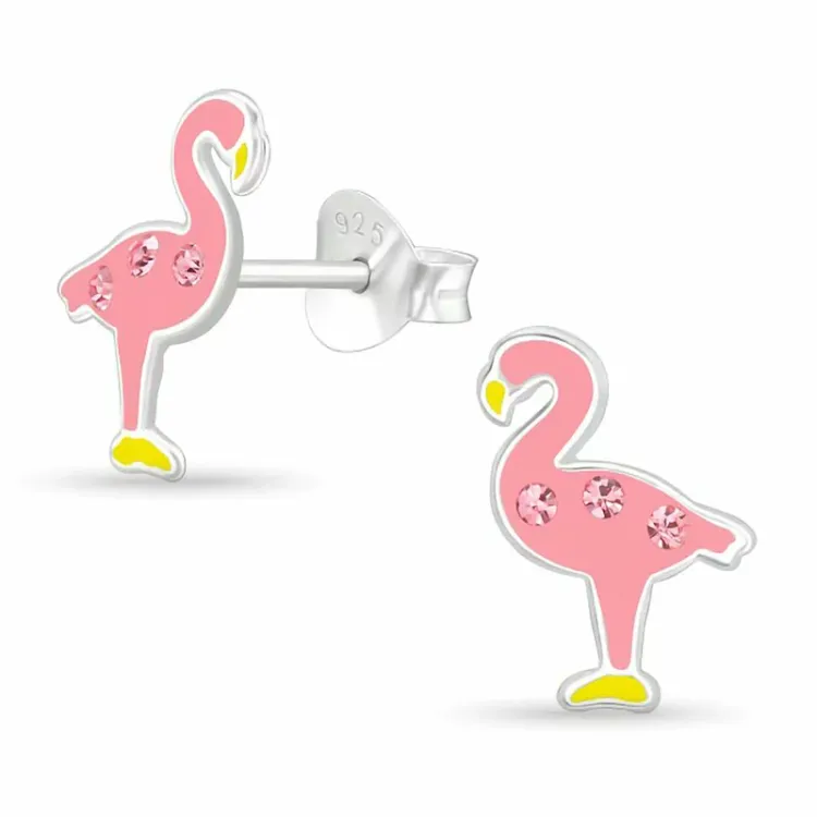 flamingo korvarenkaat  hopea - Little Ones