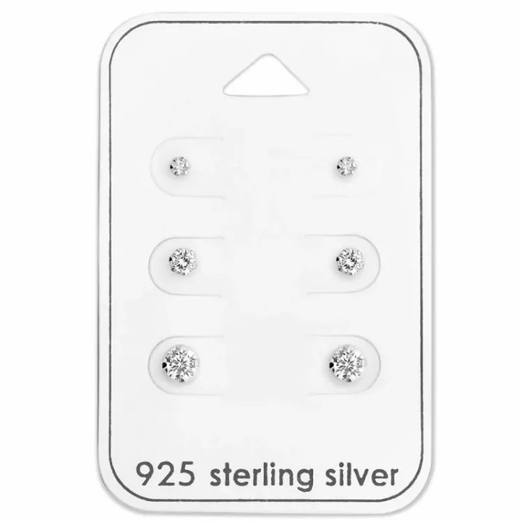 2 x 3 x 4 mm korvarenkaat  hopea