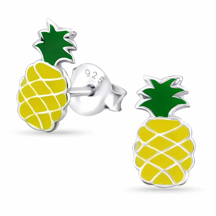ananas korvarenkaat  hopeaa - Little Ones