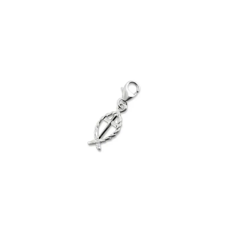Risti charms riipus hopeaa