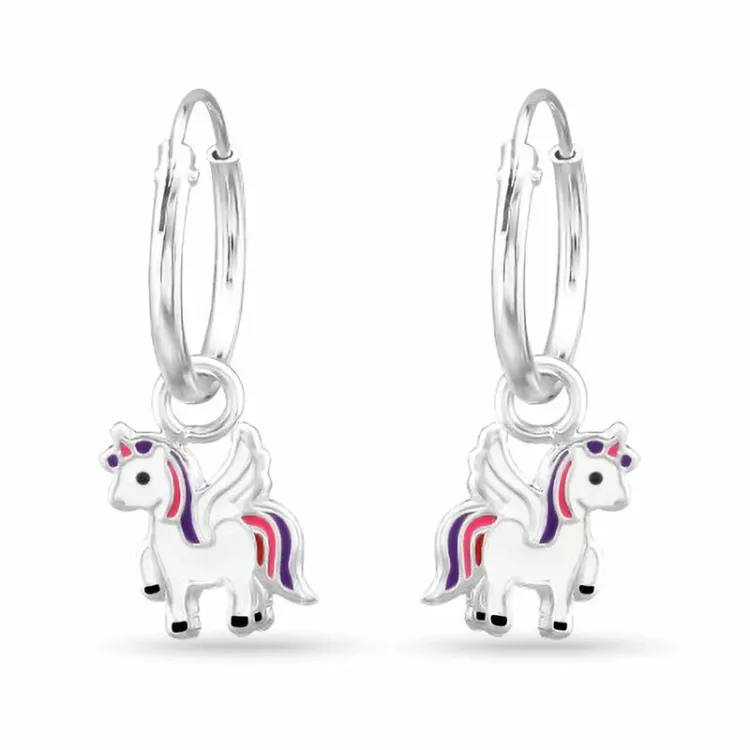 12 mm hevosia rengas  hopeaa - Little Ones