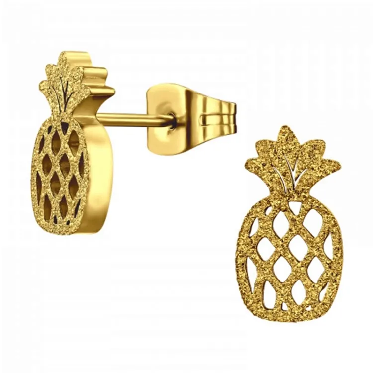 ananas korvarenkaat  kullattu hopea - Little Ones
