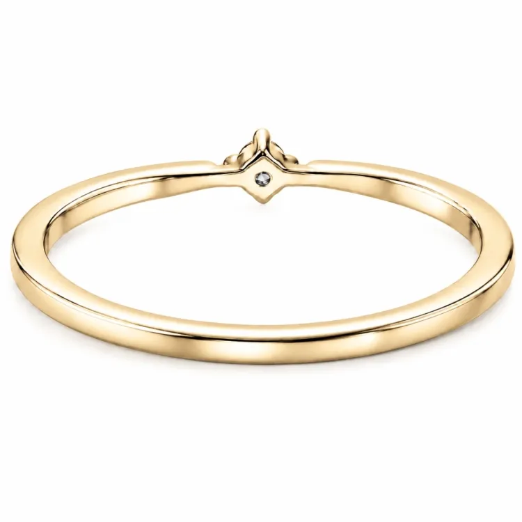 lab grown timantti solitaire-sormus kullattua hopeaa