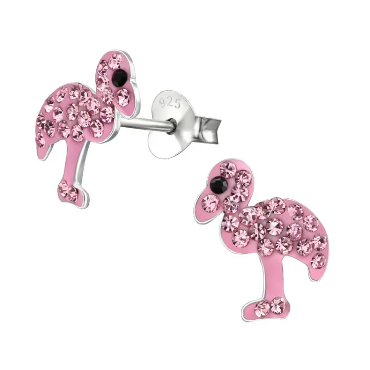 flamingo korvarenkaat  hopea - Little Ones