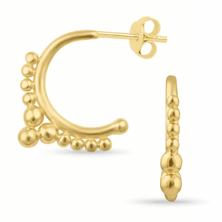 rengaskorvakorut  kullattu hopea