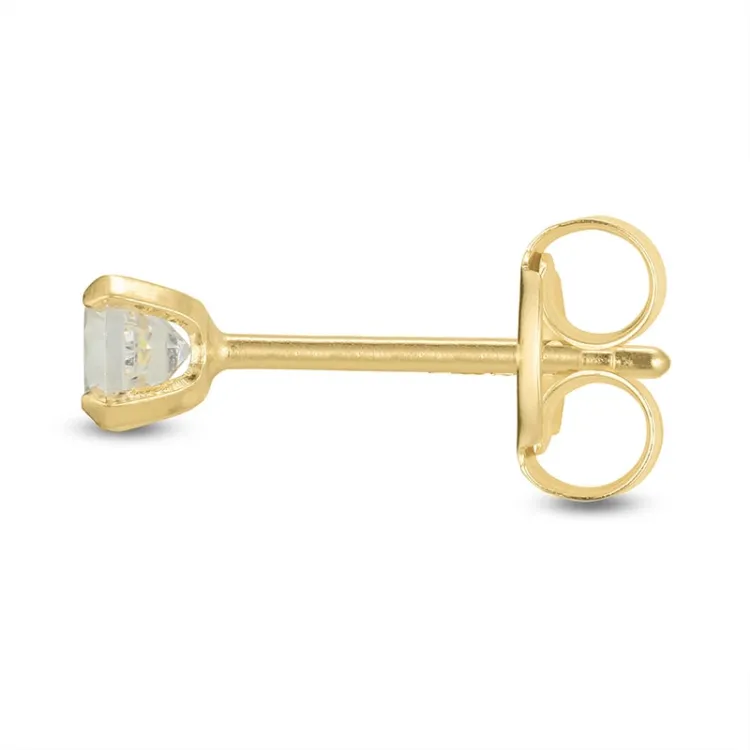 1/2 paria 3 mm korvarenkaat 9 karaatin kultaa kanssa zirkoni - Gold Collection