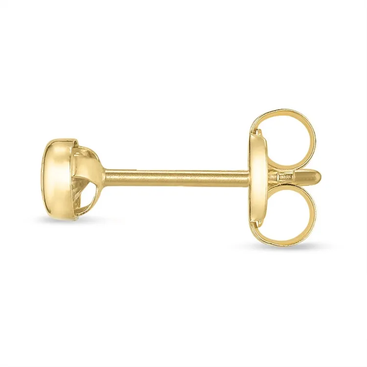 1/2 paria 3 mm korvarenkaat 9 karaatin kultaa kanssa zirkoni - Gold Collection