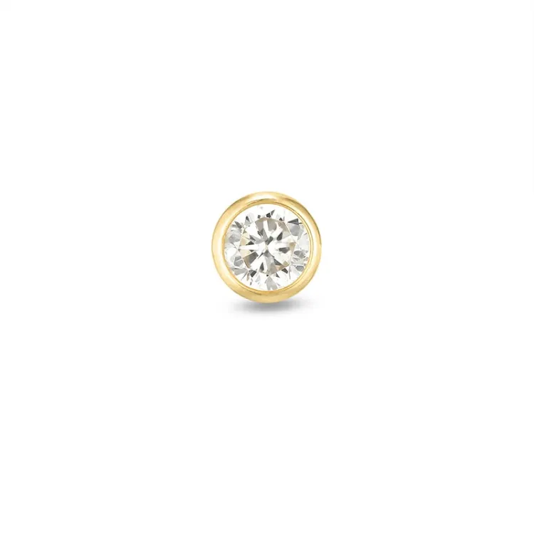 1/2 paria 2,5 mm korvarenkaat 9 karaatin kultaa kanssa zirkoni - Gold Collection