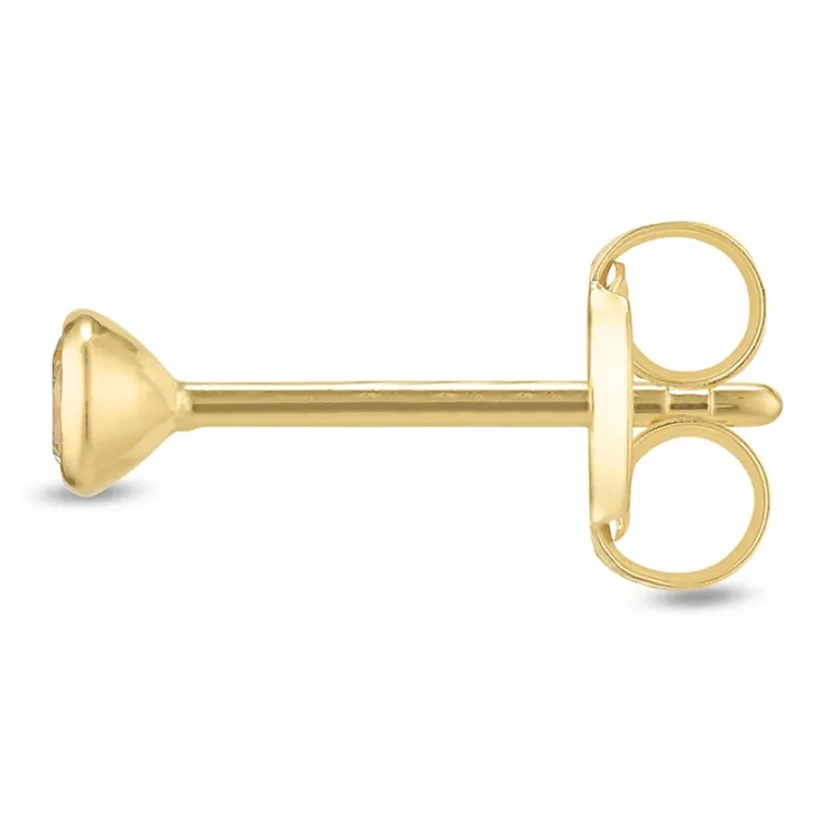 1/2 paria 2,5 mm korvarenkaat 9 karaatin kultaa kanssa zirkoni - Gold Collection