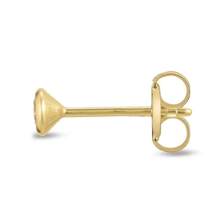 1/2 paria 3 mm korvarenkaat 9 karaatin kultaa kanssa zirkoni - Gold Collection