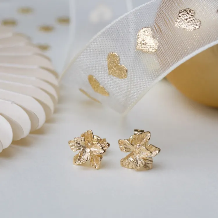 kukka nappikorvakorut 9 karaatin kultaa - Gold Collection