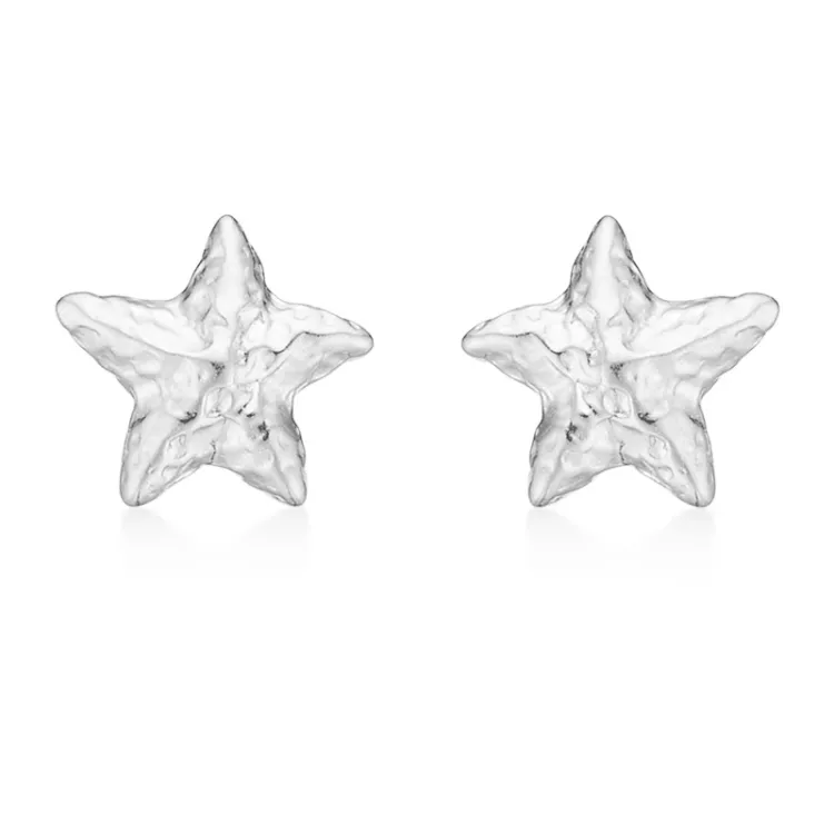 Studio Z Starfish Lustre nappikorvakorut  hopea