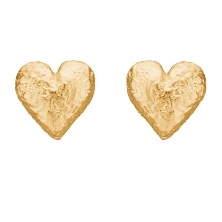 Studio Z Amour Heart korvarenkaat  kullattua hopeaa