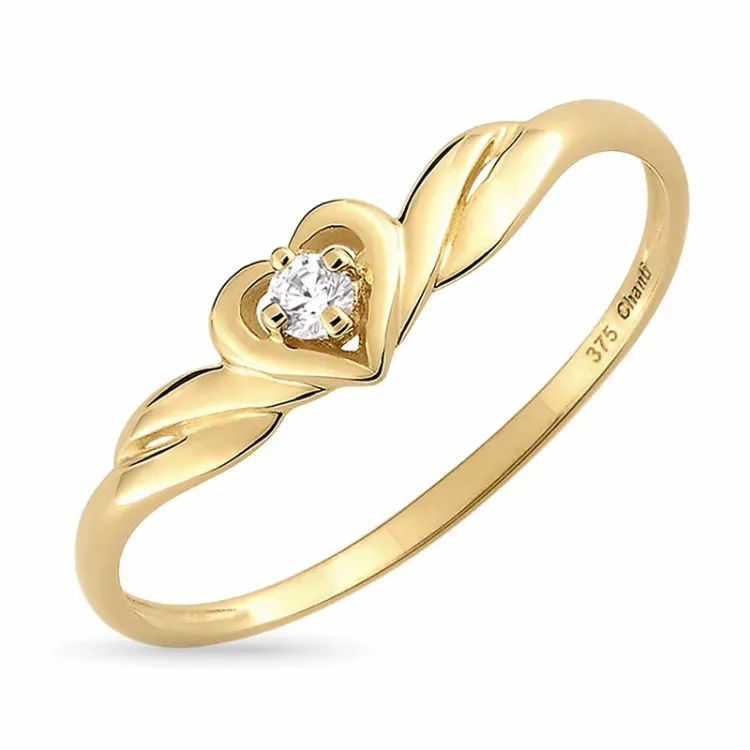 sydäntä sormus 9 karaatin kultaa - Gold Collection