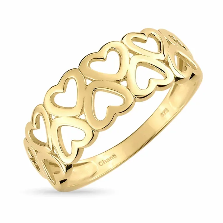 sydän sormus 9 karaatin kultaa - Gold Collection