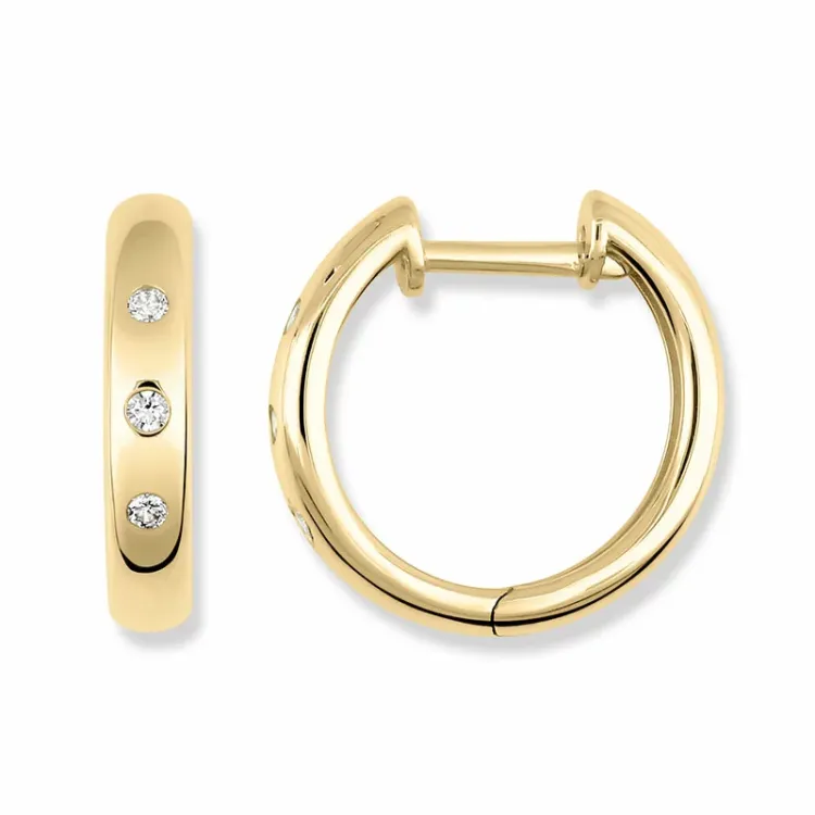 14 mm rengas 9 karaatin kultaa kanssa zirkoni - Gold Collection