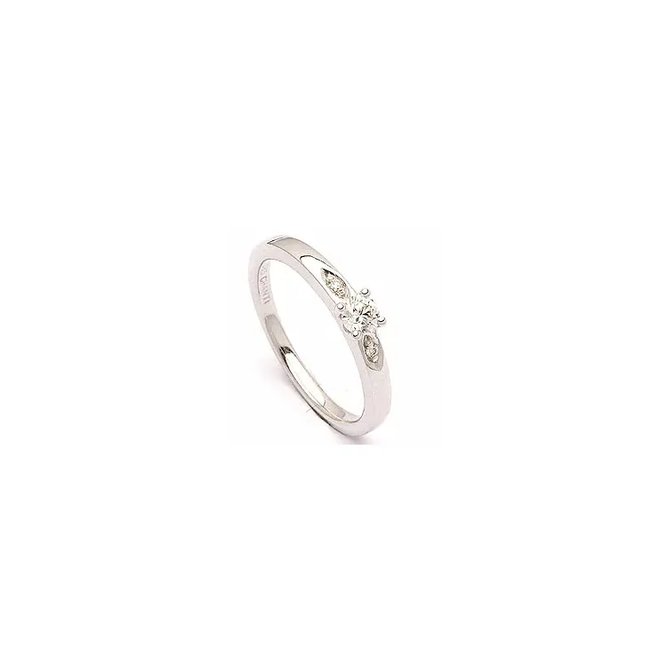 valkokultasormus 14 karaatin valkokultaa 0,19 ct 0,02 ct