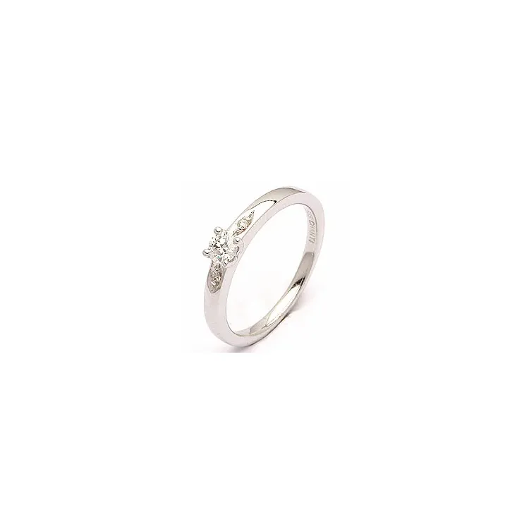 valkokultasormus 14 karaatin valkokultaa 0,19 ct 0,02 ct