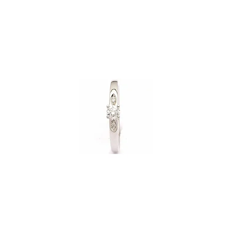 valkokultasormus 14 karaatin valkokultaa 0,19 ct 0,02 ct