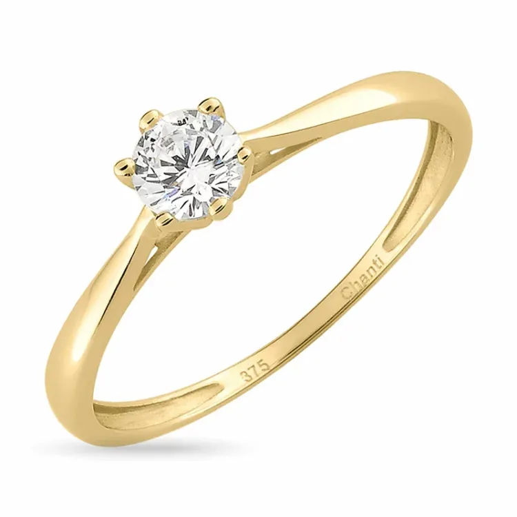 kapea solitaire-sormus 8 karaatin kultaa - Gold Collection